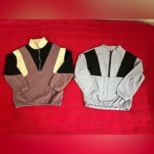 KIDS Colorblock Half-Zip Sweatshirts